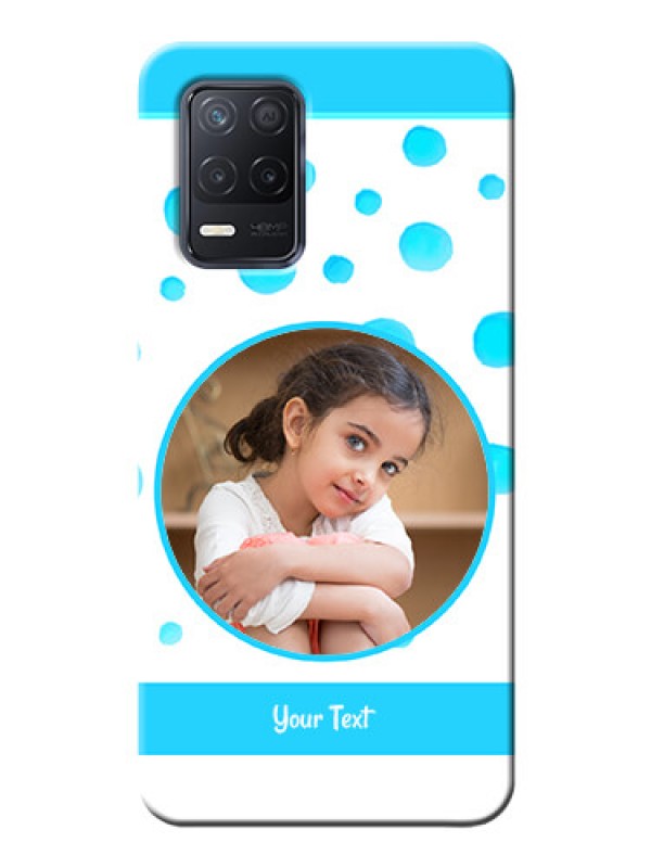 Custom Realme 8 5G Custom Phone Covers: Blue Bubbles Pattern Design