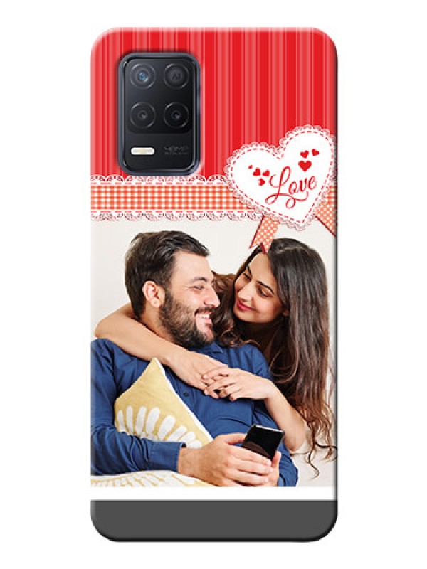 Custom Realme 8 5G phone cases online: Red Love Pattern Design