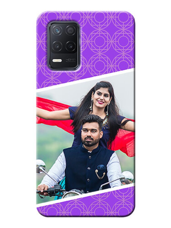 Custom Realme 8 5G mobile back covers online: violet Pattern Design