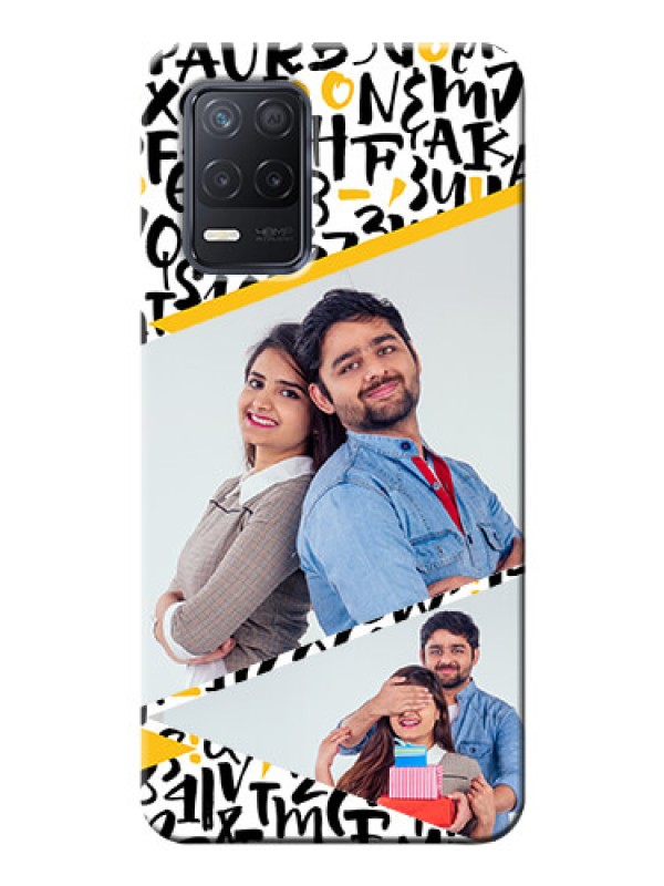 Custom Realme 8 5G Phone Back Covers: Letters Pattern Design