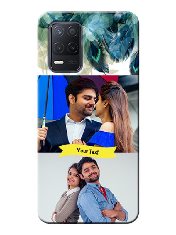 Custom Realme 8 5G Phone Cases: Image with Boho Peacock Feather Design