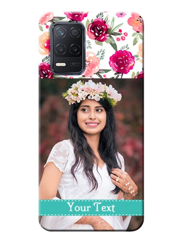 Custom Realme 8 5G Personalized Mobile Cases: Watercolor Floral Design