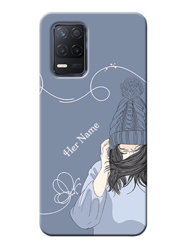 Custom Realme 8 5G Custom Mobile Case with Girl in winter outfit Design