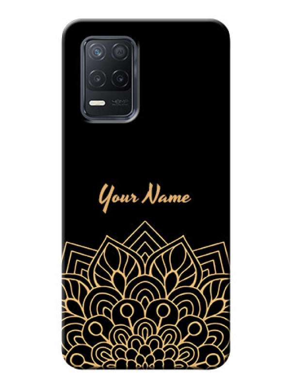 Custom Realme 8 5G Back Covers: Golden mandala Design