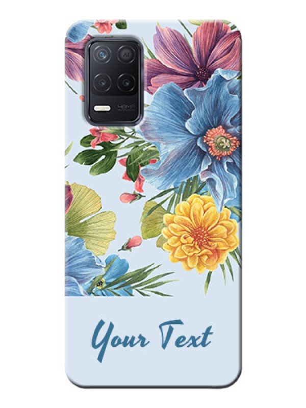 Custom Realme 8 5G Custom Phone Cases: Stunning Watercolored Flowers Painting Design