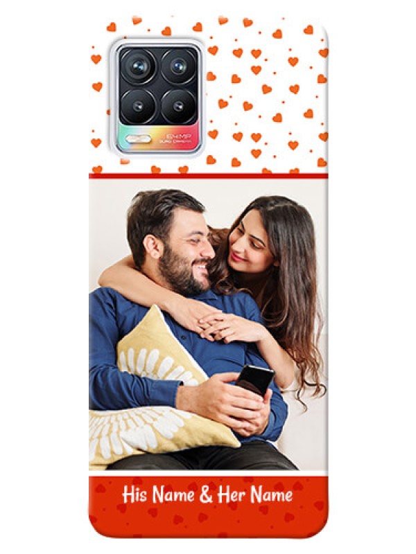 Custom Realme 8 Pro Phone Back Covers: Orange Love Symbol Design