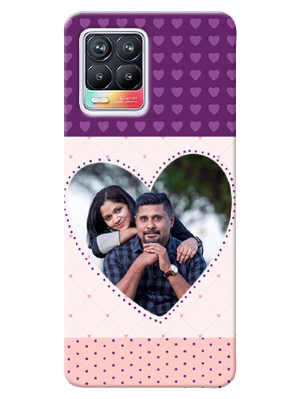 Custom Realme 8 Pro Mobile Back Covers: Violet Love Dots Design
