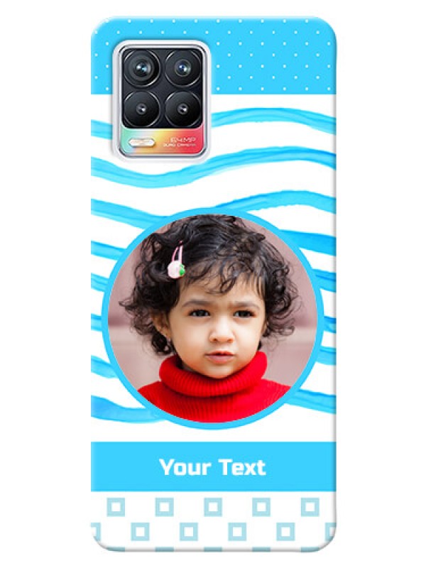 Custom Realme 8 Pro phone back covers: Simple Blue Case Design