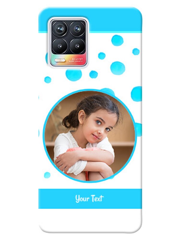 Custom Realme 8 Pro Custom Phone Covers: Blue Bubbles Pattern Design