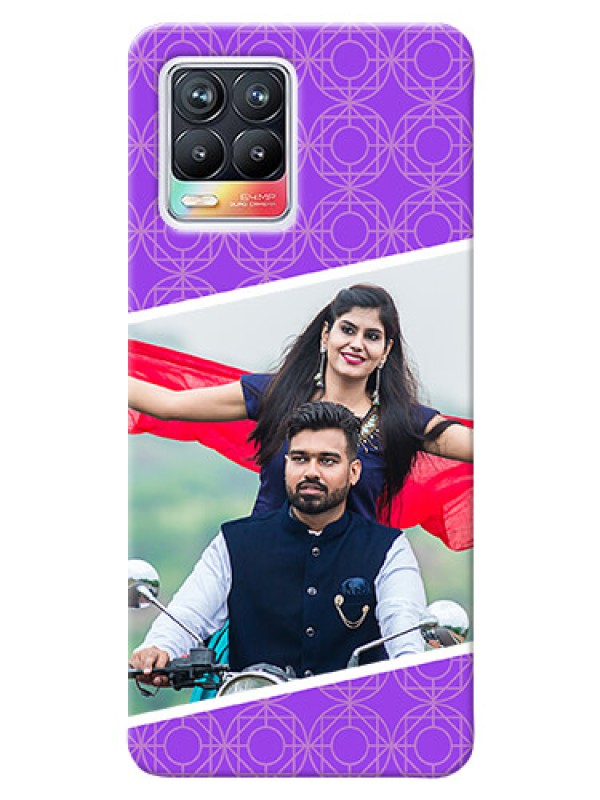 Custom Realme 8 Pro mobile back covers online: violet Pattern Design