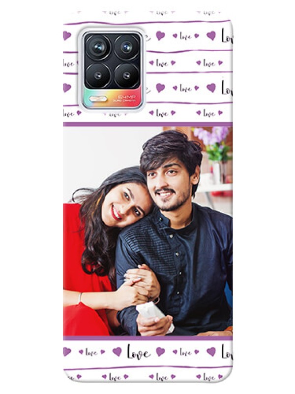 Custom Realme 8 Pro Mobile Back Covers: Couples Heart Design