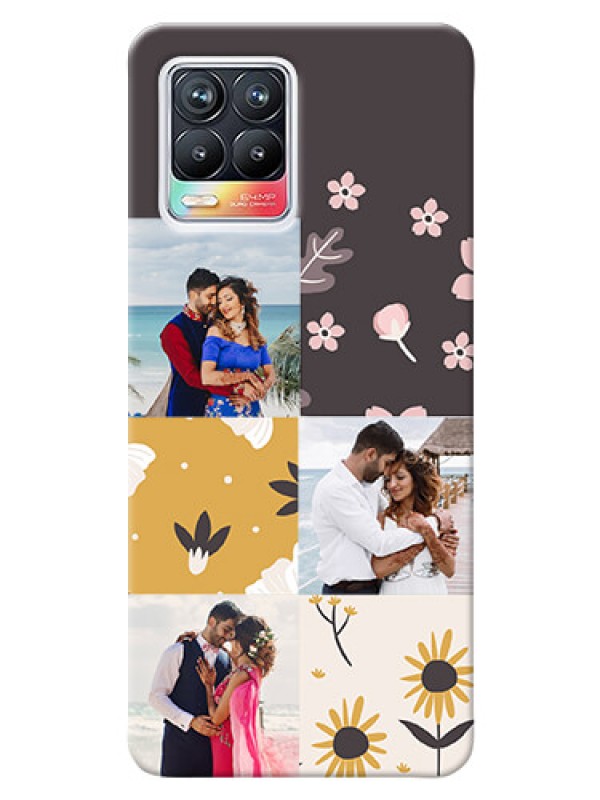 Custom Realme 8 Pro phone cases online: 3 Images with Floral Design