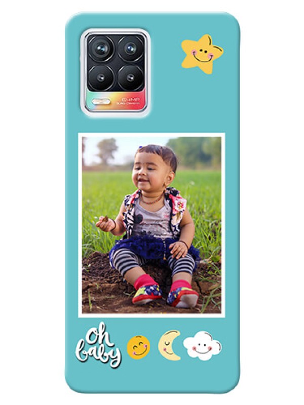 Custom Realme 8 Pro Personalised Phone Cases: Smiley Kids Stars Design