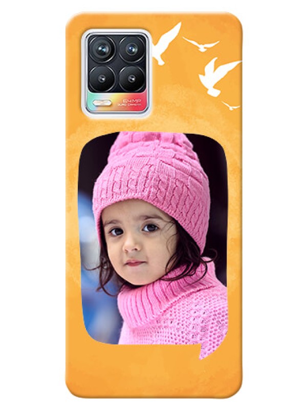 Custom Realme 8 Pro Phone Covers: Water Color Design with Bird Icons