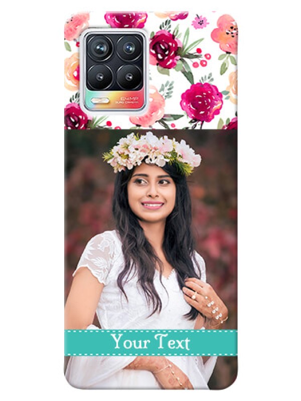 Custom Realme 8 Pro Personalized Mobile Cases: Watercolor Floral Design