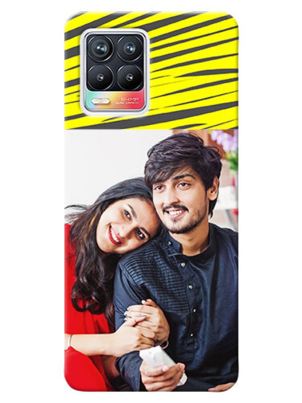 Custom Realme 8 Pro Personalised mobile covers: Yellow Abstract Design