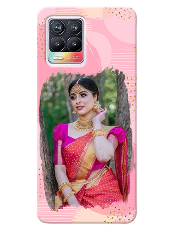 Custom Realme 8 Pro Phone Covers for Girls: Gold Glitter Splash Design