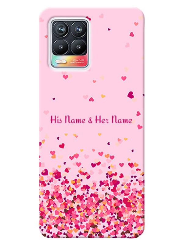 Custom Realme 8 Pro Phone Back Covers: Floating Hearts Design
