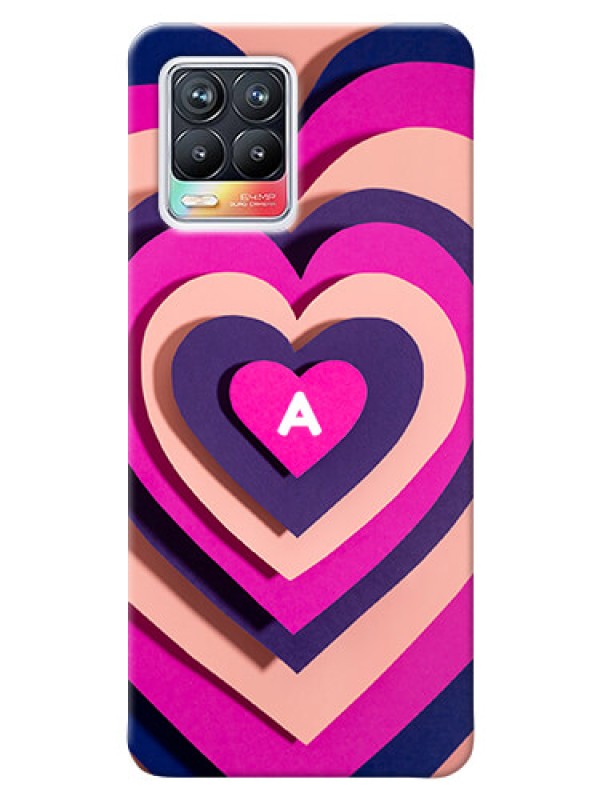 Custom Realme 8 Pro Custom Mobile Case with Cute Heart Pattern Design