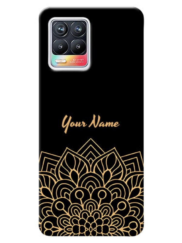 Custom Realme 8 Pro Back Covers: Golden mandala Design
