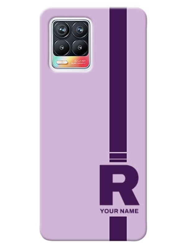 Custom Realme 8 Pro Custom Phone Covers: Simple dual tone stripe with name Design