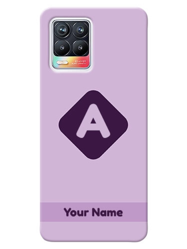Custom Realme 8 Pro Custom Mobile Case with Custom Letter in curved badge Design