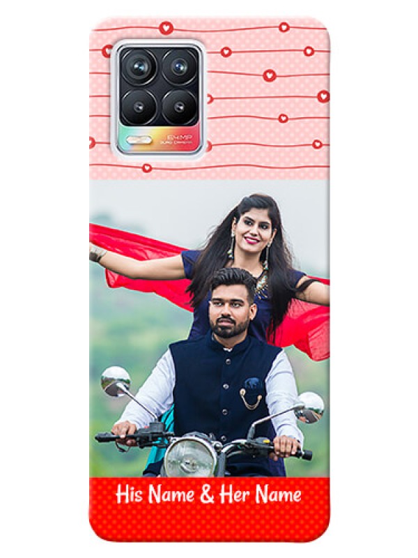 Custom Realme 8 4G Custom Phone Cases: Red Pattern Case Design