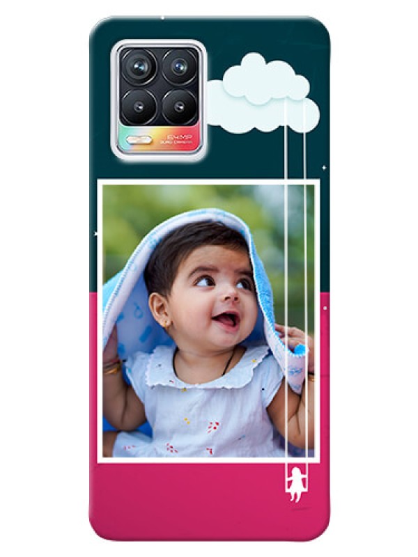 Custom Realme 8 4G custom phone covers: Cute Girl with Cloud Design