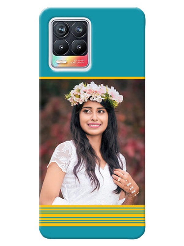 Custom Realme 8 4G personalized phone covers: Yellow & Blue Design 