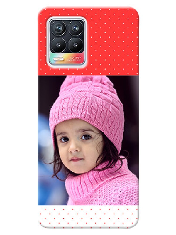 Custom Realme 8 4G personalised phone covers: Red Pattern Design