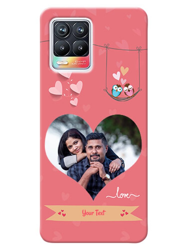 Custom Realme 8 4G custom phone covers: Peach Color Love Design 