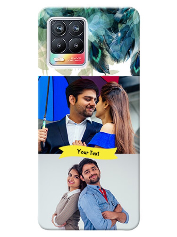 Custom Realme 8 4G Phone Cases: Image with Boho Peacock Feather Design