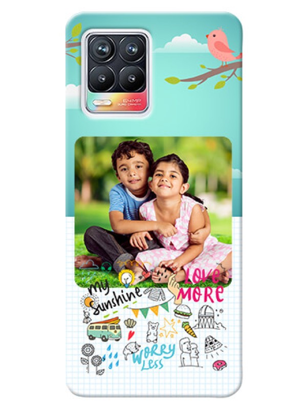 Custom Realme 8 4G phone cases online: Doodle love Design