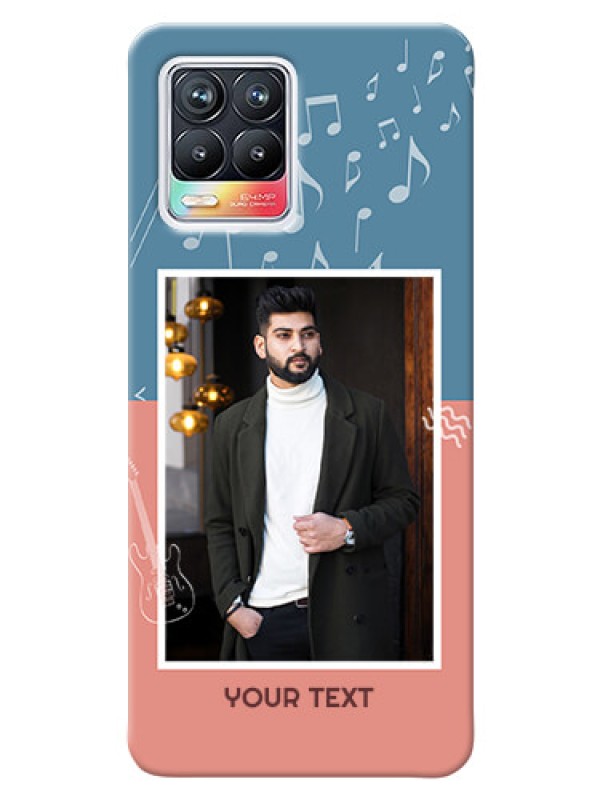 Custom Realme 8 4G Phone Back Covers with Color Musical Note Design