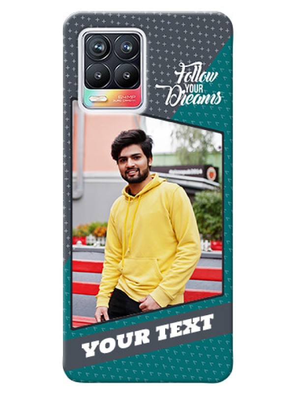 Custom Realme 8 4G Back Covers: Background Pattern Design with Quote
