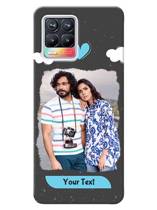 Custom Realme 8 4G Mobile Back Covers: splashes with love doodles Design