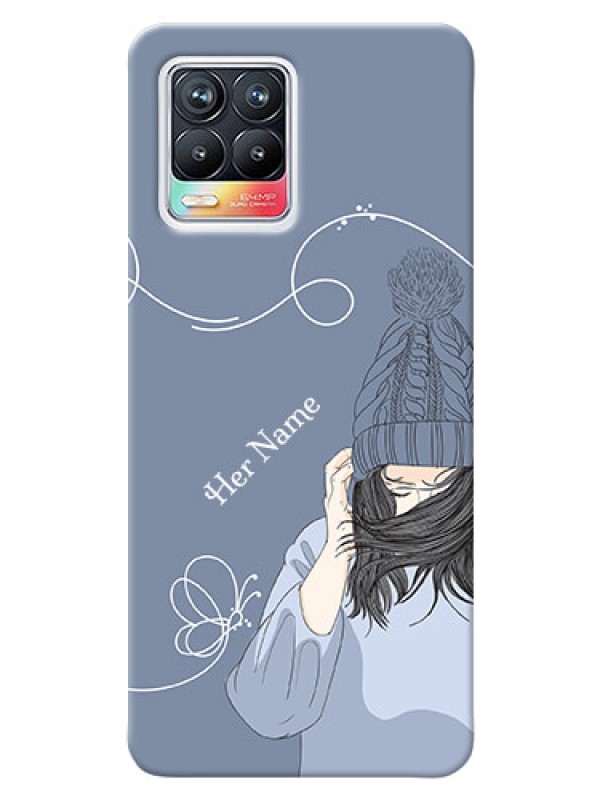 Custom Realme 8 Custom Mobile Case with Girl in winter outfit Design