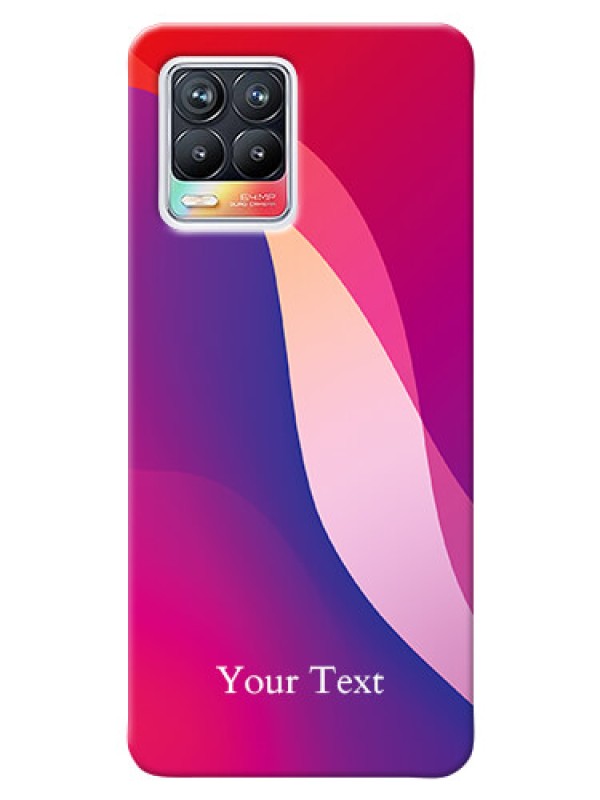 Custom Realme 8 Mobile Back Covers: Digital abstract Overlap Design