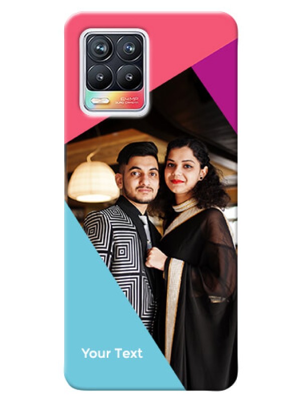 Custom Realme 8 Custom Phone Cases: Stacked Triple colour Design