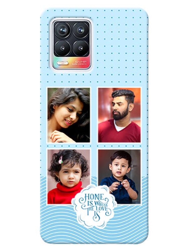 Custom Realme 8 Custom Phone Covers: Cute love quote with 4 pic upload Design