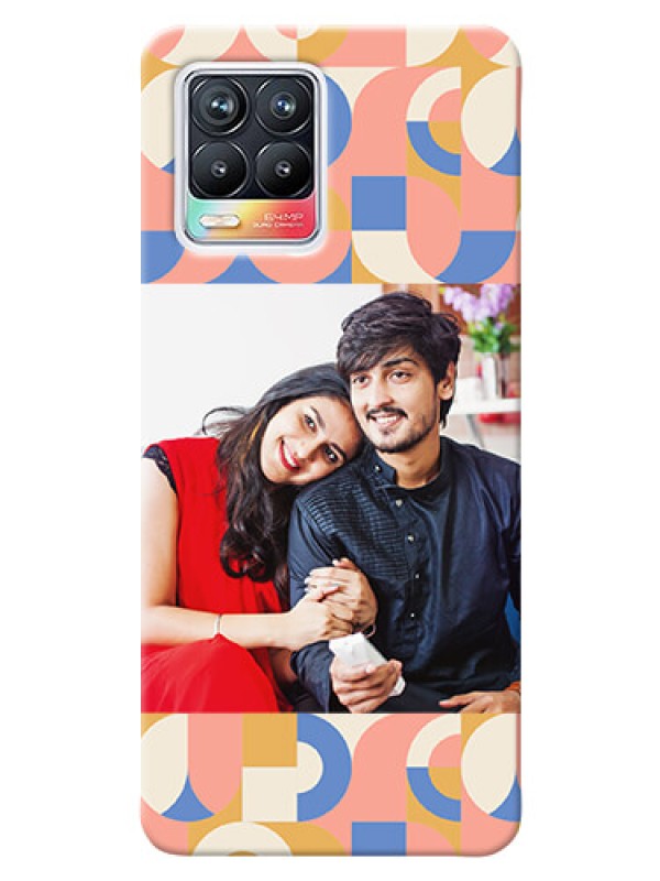 Custom Realme 8 Custom Phone Covers: Semi-circle Maze Pattern Design