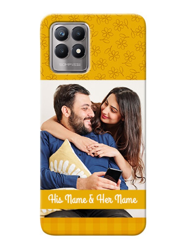 Custom Realme 8i mobile phone covers: Yellow Floral Design
