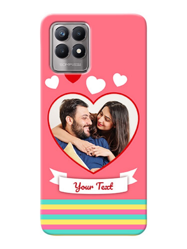Custom Realme 8i Personalised mobile covers: Love Doodle Design