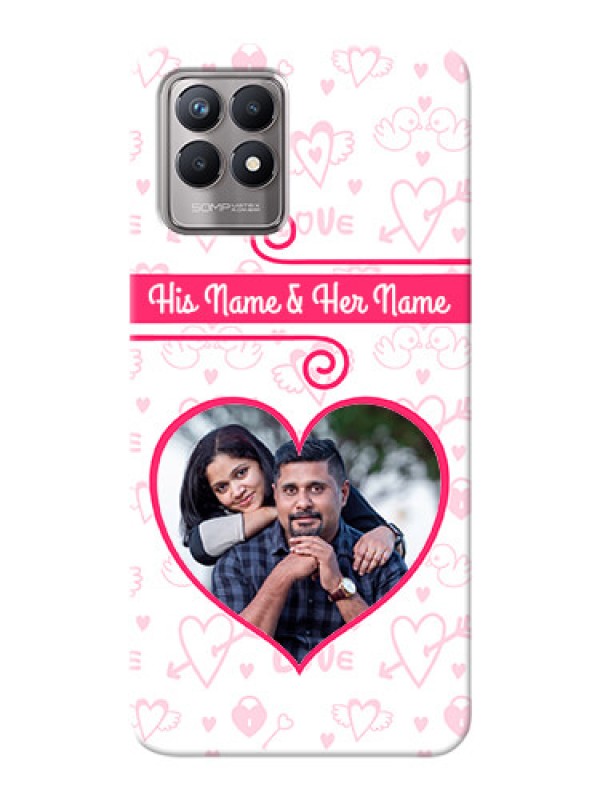 Custom Realme 8i Personalized Phone Cases: Heart Shape Love Design