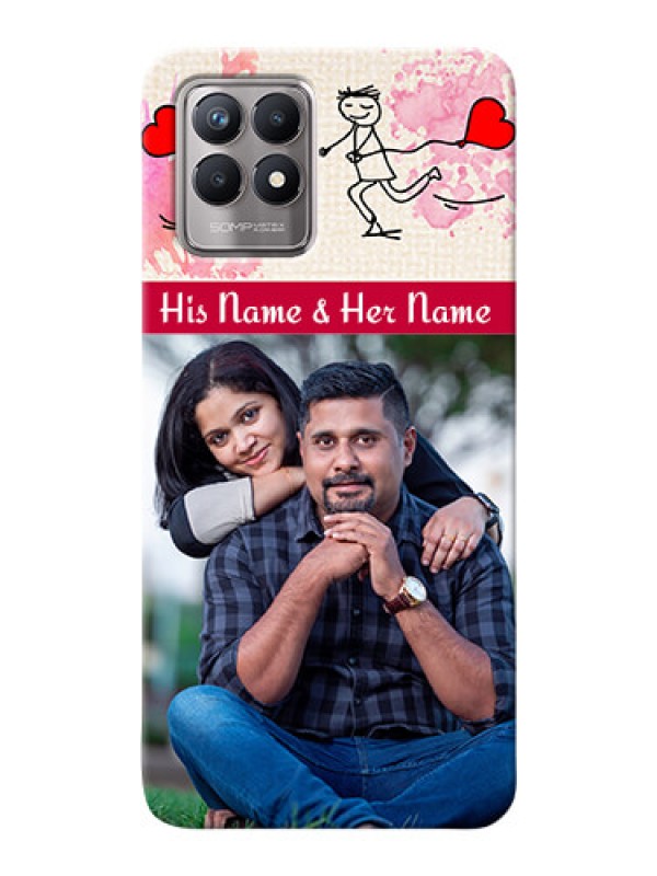 Custom Realme 8i phone back covers: You and Me Case Design