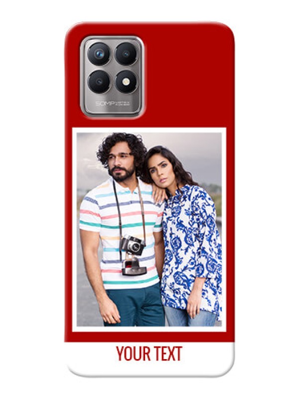 Custom Realme 8i mobile phone covers: Simple Red Color Design