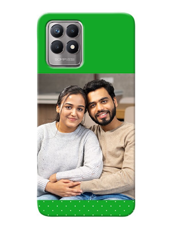 Custom Realme 8i Personalised mobile covers: Green Pattern Design