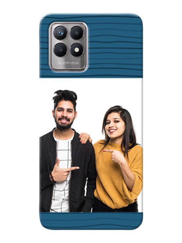 Custom Realme 8i Custom Phone Cases: Blue Pattern Cover Design