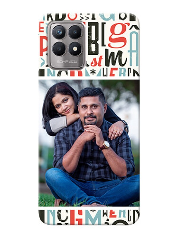 Custom Realme 8i custom mobile phone covers: Alphabet Design