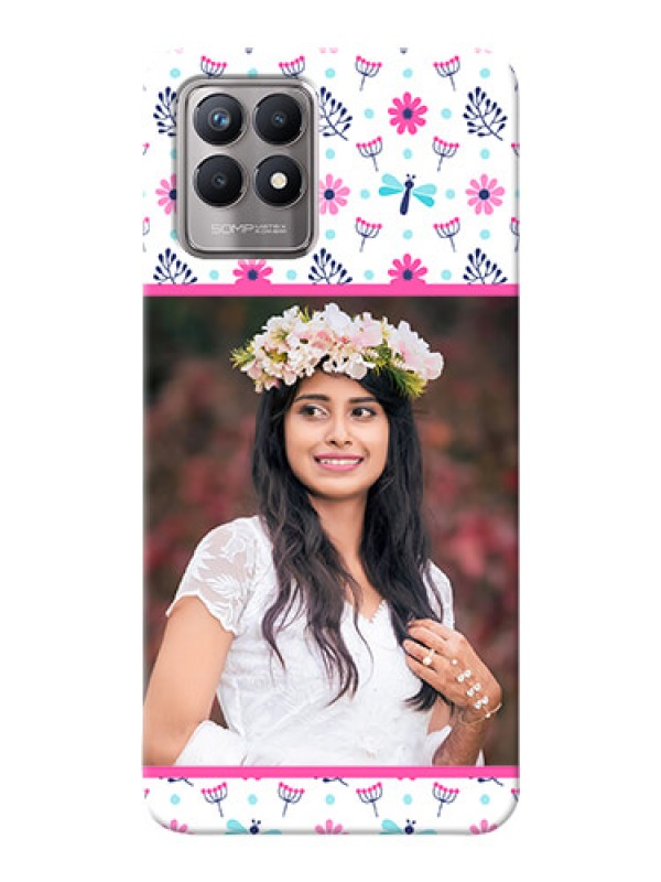 Custom Realme 8i Mobile Covers: Colorful Flower Design